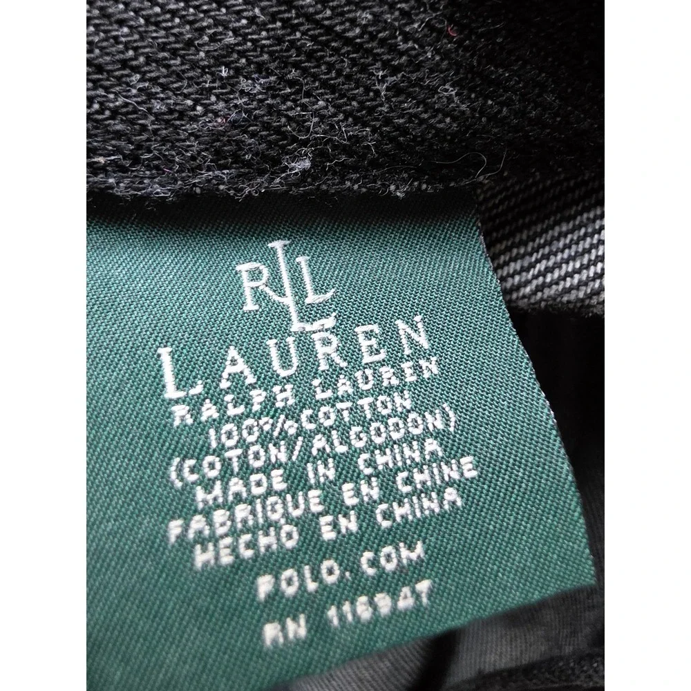 Lauren Ralph Lauren SET OF 2 Cotton Pillow Cover 30x24 Black Cushion Case Sham